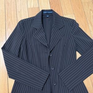 Tommy Hilfiger Espresso Brown Pinstripe Blazer